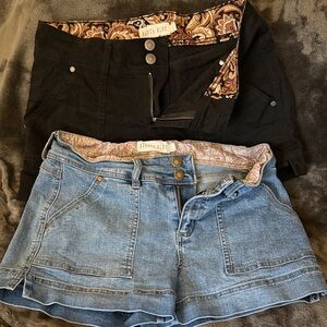 Dakota Blue Black and Blue Jean Shorts - 2 Pair!